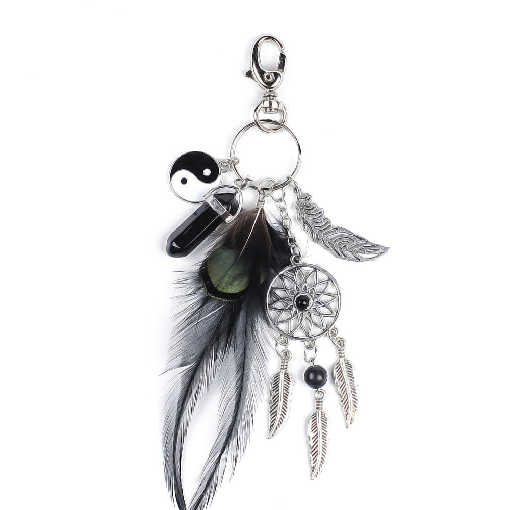 Wholesale Alloy Bohemian Dream Catcher Keychain